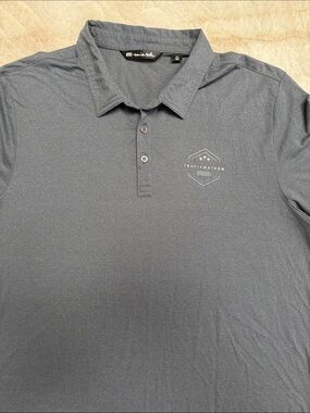 Travis Mathew Men's Dark Gray Polo with Subtle Logo